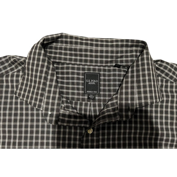 U.S. POLO Assn Black/Gray Button-Down Shirt Mens Size XXL - Picture 2 of 8